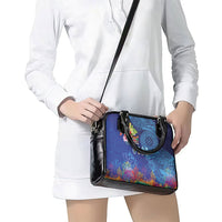 Fiji Day Shoulder Handbag Coral Reef with Tapa Motifs and Hibiscus Ocean Vibe