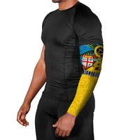Malampa Fiji Day Arm Sleeves Tapa and Melanesian Patterns with Coat of Arms