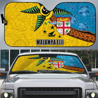 Malampa Fiji Day Auto Sun Shade Tapa and Melanesian Patterns with Coat of Arms