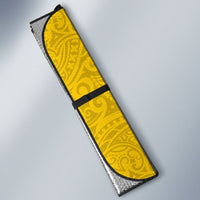 Malampa Fiji Day Auto Sun Shade Tapa and Melanesian Patterns with Coat of Arms