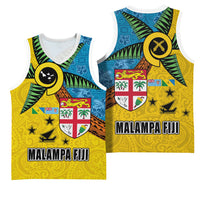Malampa Fiji Day Basketball Jersey Tapa and Melanesian Patterns with Coat of Arms