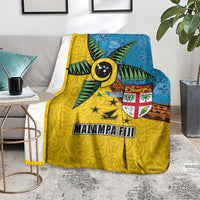 Malampa Fiji Day Blanket Tapa and Melanesian Patterns with Coat of Arms