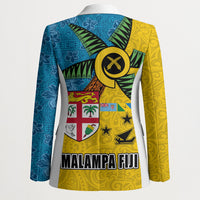 Malampa Fiji Day Blazer Tapa and Melanesian Patterns with Coat of Arms