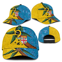 Malampa Fiji Day Classic Cap Tapa and Melanesian Patterns with Coat of Arms
