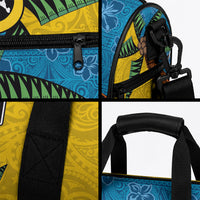 Malampa Fiji Day Duffle Bag Tapa and Melanesian Patterns with Coat of Arms