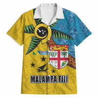 Malampa Fiji Day Hawaiian Shirt Tapa and Melanesian Patterns with Coat of Arms