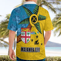Malampa Fiji Day Hawaiian Shirt Tapa and Melanesian Patterns with Coat of Arms