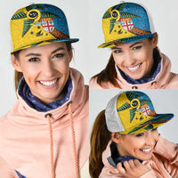 Malampa Fiji Day Mesh Trucker Cap Tapa and Melanesian Patterns with Coat of Arms