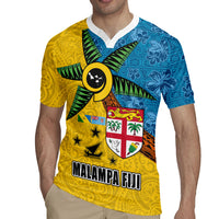 Malampa Fiji Day Rugby Jersey Tapa and Melanesian Patterns with Coat of Arms