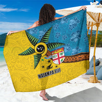 Malampa Fiji Day Sarong Tapa and Melanesian Patterns with Coat of Arms