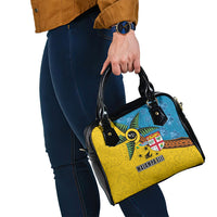 Malampa Fiji Day Shoulder Handbag Tapa and Melanesian Patterns with Coat of Arms