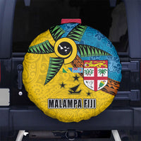 Malampa Fiji Day Spare Tire Cover Tapa and Melanesian Patterns with Coat of Arms