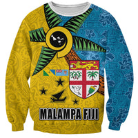 Malampa Fiji Day Sweatshirt Tapa and Melanesian Patterns with Coat of Arms