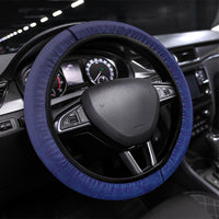 Fijian Tribal Manta Ray Steering Wheel Cover Masi Motif with Coral Reef Ocean Vibe