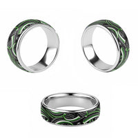 Traditional Samoan Tattoo Art Green Color Classic Ring - Polynesian Pride