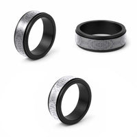 Traditional Samoa Maori Ornament Style White Color Spinner Ring - Polynesian Pride