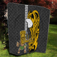 Custom Hawaii Lanai Island Quilt Hawaiian Warrior and Kakau Symbols Abstract Tattoo LT03 - Polynesian Pride