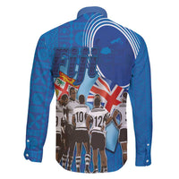 Fiji Rugby Sevens Family Matching Off Shoulder Maxi Dress and Hawaiian Shirt Commemorate Gold Medal - Rio de Janeiro 2016