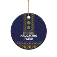 Philippines Merry Christmas Ceramic Ornament Maligayang Pasko with Parol and Xmas Pattern Barong Style