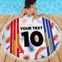 Custom Philippines Champions Football Jersey Beach Blanket