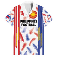 Custom Philippines Champions Football Jersey Family Matching Puletasi and Hawaiian Shirt LT03 Dad's Shirt - Short Sleeve White - Polynesian Pride