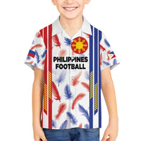 Custom Philippines Champions Football Jersey Family Matching Puletasi and Hawaiian Shirt LT03 Son's Shirt White - Polynesian Pride