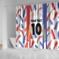 Custom Philippines Champions Football Jersey Shower Curtain