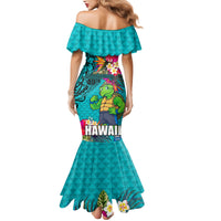 Hawaii Great Aloha Run 40th Anniversary Mermaid Dress With Turtle Mascot Marathon Hibiscus and Kakau LT03 - Polynesian Pride