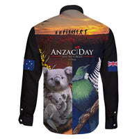 Australia and New Zealand ANZAC Day Family Matching Mermaid Dress and Hawaiian Shirt Tui Bird and Koala mix Maori and Aboriginal Pattern LT03 - Polynesian Pride
