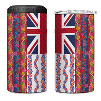 Hawaiian Lei 4 in 1 Can Cooler Tumbler National Flag Striped Style