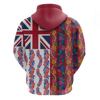 Hawaiian Lei Zip Hoodie National Flag Striped Style