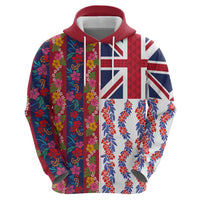 Hawaiian Lei Zip Hoodie National Flag Striped Style