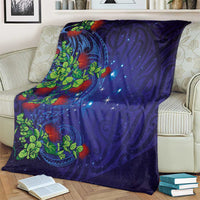 Matariki New Zealand Maori and Pohutukawa Blanket Galaxy Blue Sky Style LT03 - Polynesian Pride
