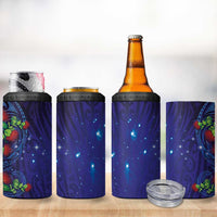 Matariki New Zealand Maori and Pohutukawa 4 in 1 Can Cooler Tumbler Galaxy Blue Sky Style
