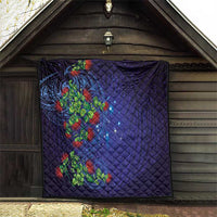 Matariki New Zealand Maori and Pohutukawa Quilt Galaxy Blue Sky Style