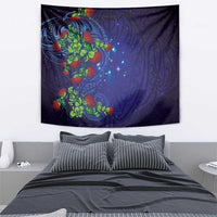 Matariki New Zealand Maori and Pohutukawa Tapestry Galaxy Blue Sky Style LT03 - Polynesian Pride