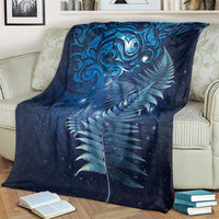 Matariki New Zealand Maori Silver Fern Blanket Galaxy Blue Sky Style