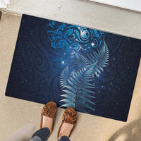 Matariki New Zealand Maori Silver Fern Rubber Doormat Galaxy Blue Sky Style LT03 - Polynesian Pride