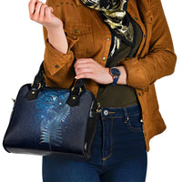 Matariki New Zealand Maori Silver Fern Shoulder Handbag Galaxy Blue Sky Style LT03 - Polynesian Pride