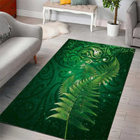 Matariki New Zealand Maori Silver Fern Area Rug Galaxy Green Sky Style