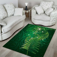 Matariki New Zealand Maori Silver Fern Area Rug Galaxy Green Sky Style
