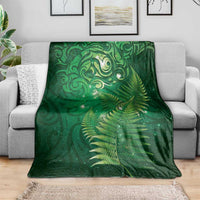 Matariki New Zealand Maori Silver Fern Blanket Galaxy Green Sky Style LT03 - Polynesian Pride