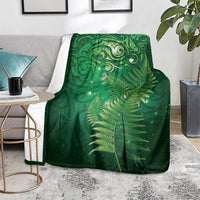 Matariki New Zealand Maori Silver Fern Blanket Galaxy Green Sky Style LT03 - Polynesian Pride