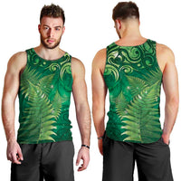 Matariki New Zealand Maori Silver Fern Men Tank Top Galaxy Green Sky Style