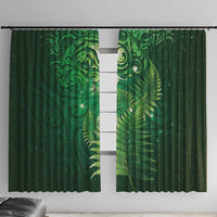 Matariki New Zealand Maori Silver Fern Window Curtain Galaxy Green Sky Style