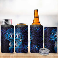 Matariki New Zealand Maori Koru Art Tattoo 4 in 1 Can Cooler Tumbler New Year Galaxy Blue Sky Style