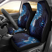 Matariki New Zealand Maori Koru Art Tattoo Car Seat Cover New Year Galaxy Blue Sky Style