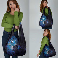Matariki New Zealand Maori Koru Art Tattoo Grocery Bag New Year Galaxy Blue Sky Style