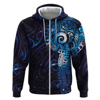 Matariki New Zealand Maori Koru Art Tattoo Hoodie New Year Galaxy Blue Sky Style