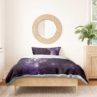 Matariki New Zealand Maori Koru Art Tattoo Bedding Set New Year Galaxy Purple Sky Style